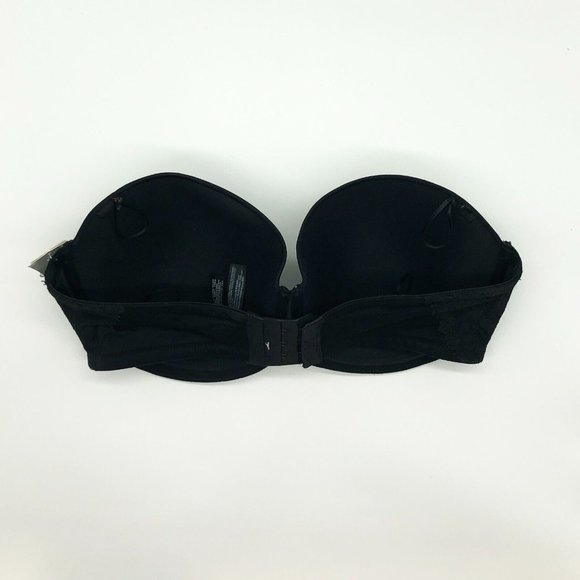 INC Womens Underwired Multi-Way Lace Strapless Bra Black 38DD Without Straps - Picture 7 of 8